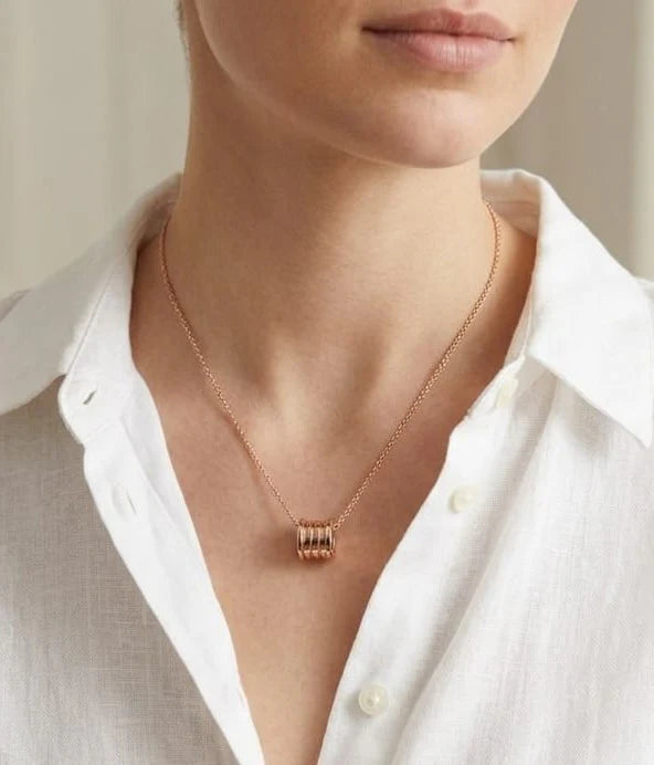 Rose gold Plated BVL Pendant Chain Necklace