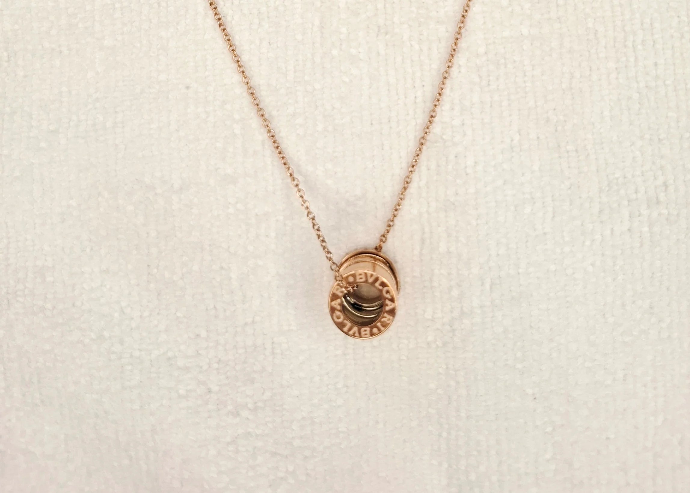 Rose gold Plated BVL Pendant Chain Necklace