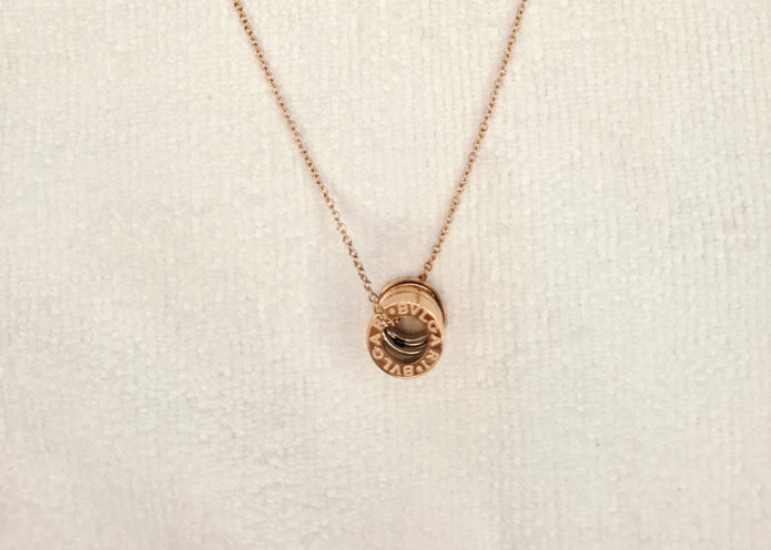 Rose gold Plated BVL Pendant Chain Necklace