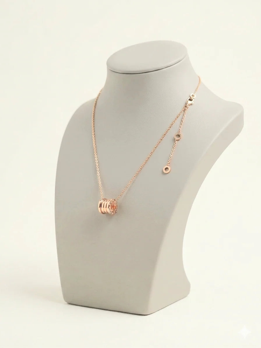 Rose gold Plated BVL Pendant Chain Necklace