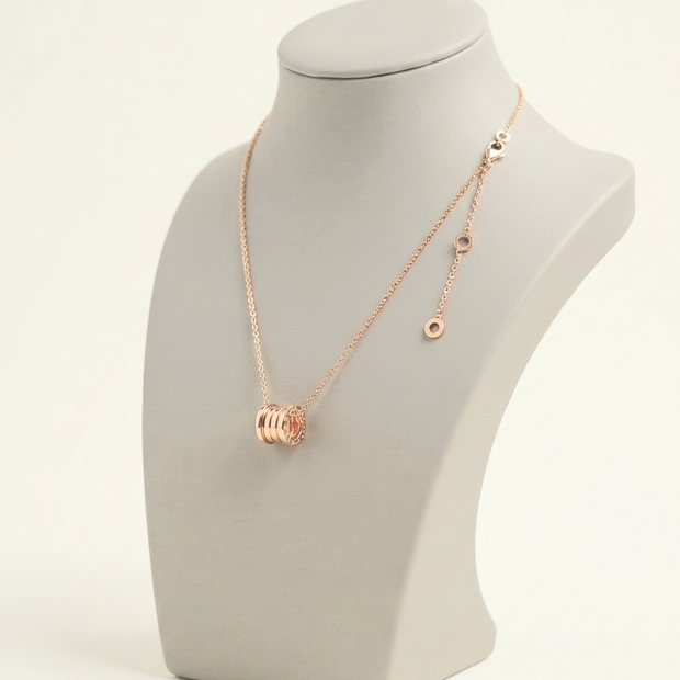 Rose gold Plated BVL Pendant Chain Necklace