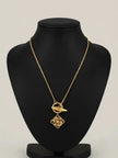 Alphabet LW Gold Plated Filigree Statement Necklace
