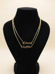 Gold Plated Double Layer Alphabet LV Necklace