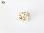 Double G Pearl Antique Ring
