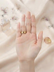 Gold plated screw pattern love band