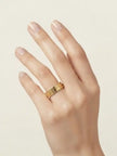 Gold plated screw pattern love band
