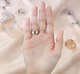 Rose gold plated screw pattern love band