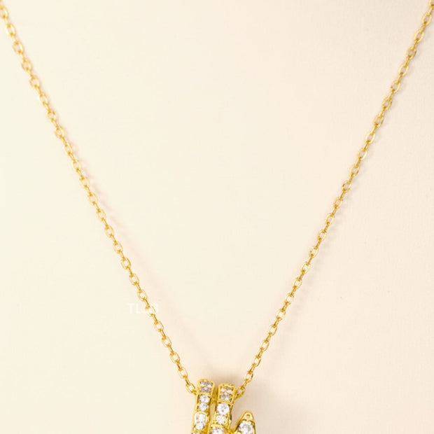 Snake pendant gold necklace