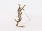 Rustic Copper Alphabet Y S and L brooch