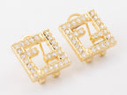 Double F cz earrings