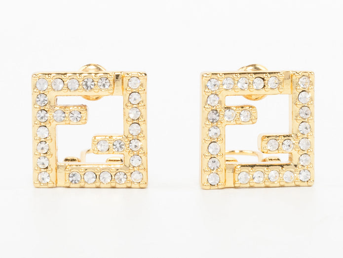 Double F cz earrings