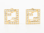 Double F cz earrings