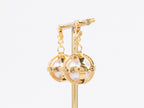 Gold Double C Pearl hanging earrings