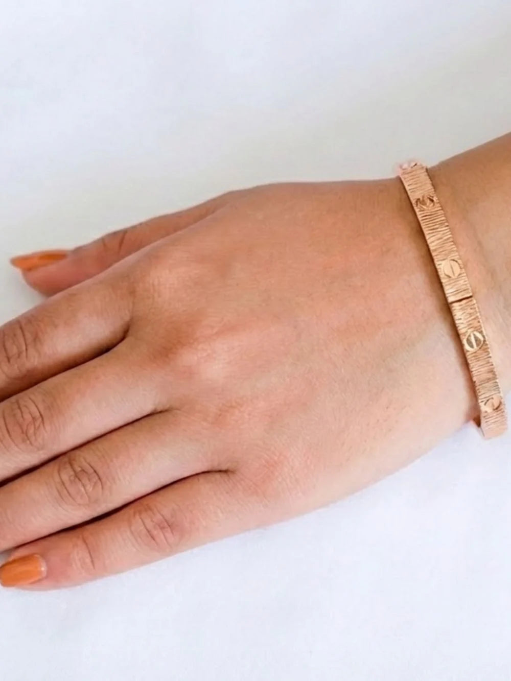Rose gold love tennis bracelet