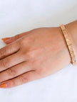 Rose gold love tennis bracelet