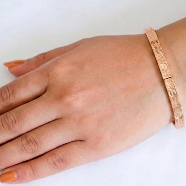 Rose gold love tennis bracelet