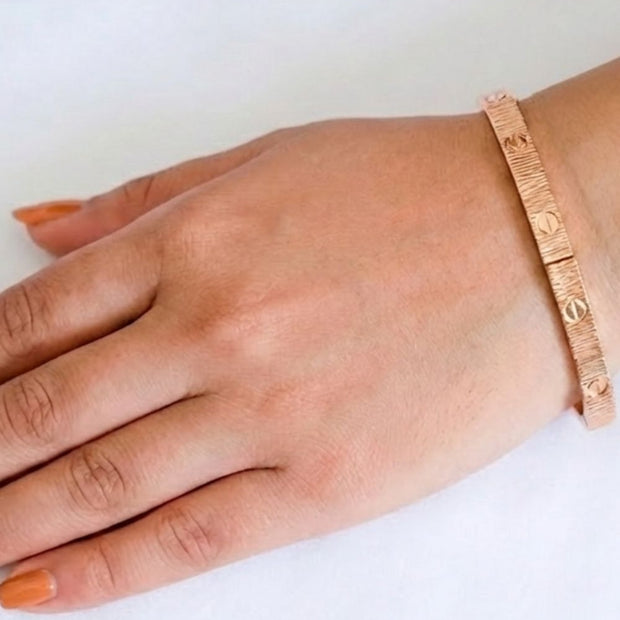 Rose gold love tennis bracelet