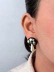 Double C Black Mushroom Studs
