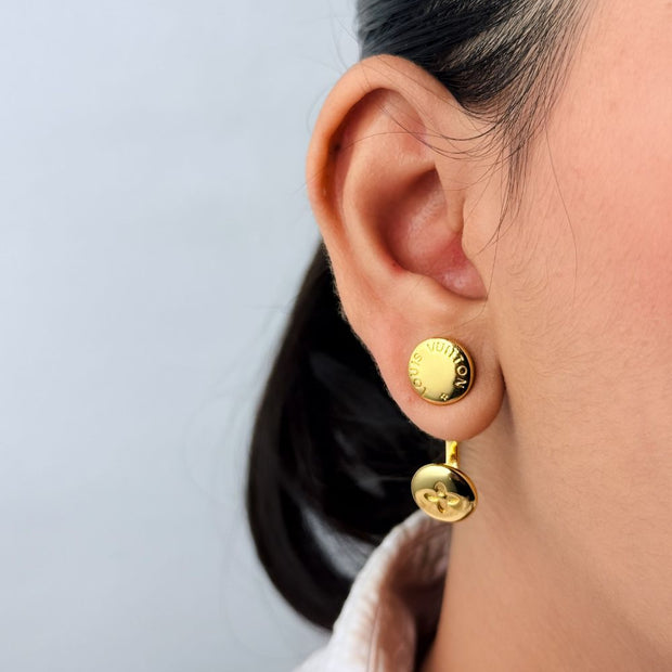 Alphabet L&V Golden Orbit Studs