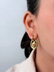 Double C Pearl studded earrings