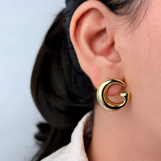 Double G arc Stud Gold earrings