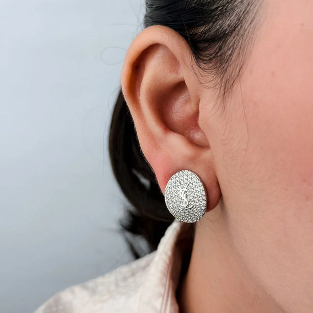 Alphabet Y S & L Platinum cz Studs