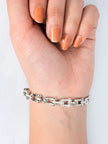 Silver Diamond Link Bracelet