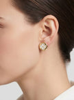 White MOP and gold studs