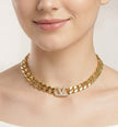 Alphabet V link chain necklace