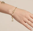 Alphabet CD bracelet with CZ stones