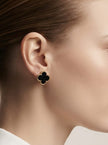 Golden and black clover studs