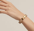 Alphabet H beige gold plated bracelet 8mm