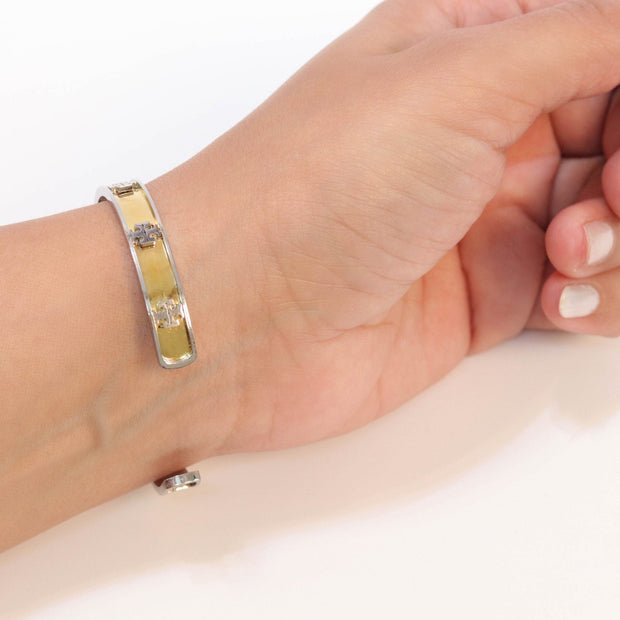 Platinum and gold sleek band