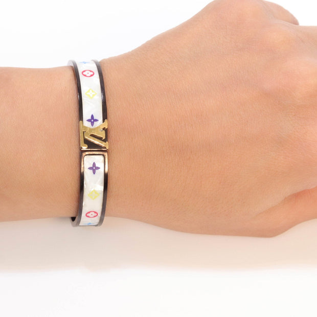 Black & white band with alphabets bracelet