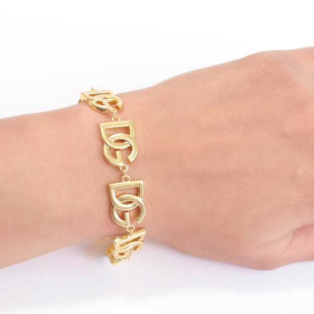 D and G Alphabet Motif Bracelet