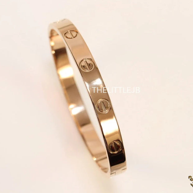 Men's rosegold all screws oval shaped openable bracelets