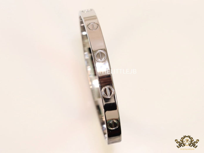 Men's platinum all screws oval shaped openable bracelets