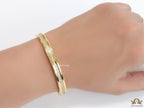 Gold plated bracelet with cz line