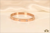 Rose gold Plated love bracelet with zircons