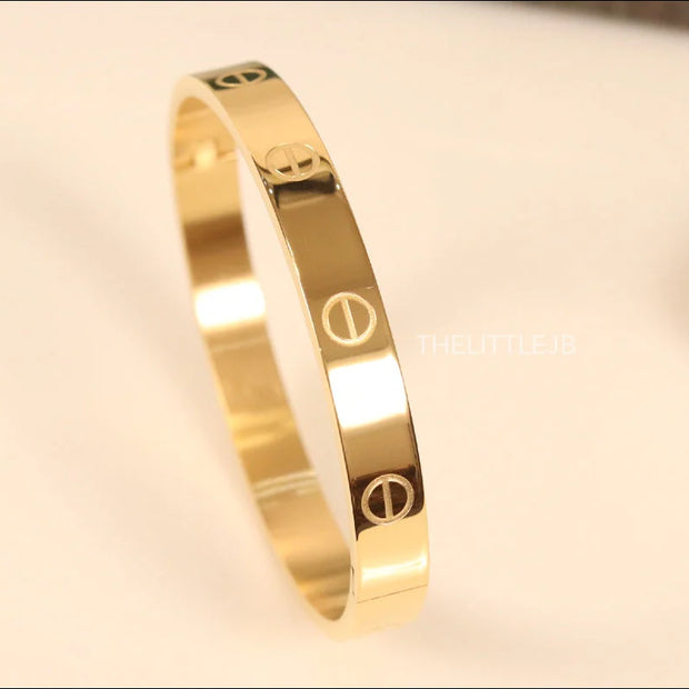 Gold plated bracelet for men's with screws