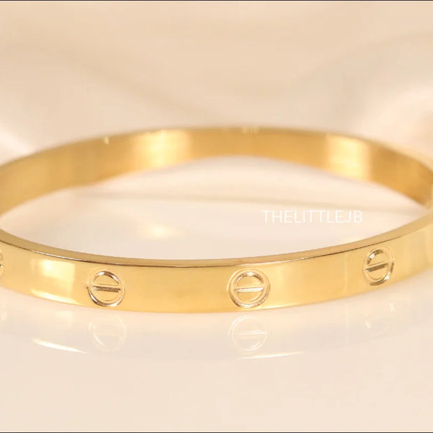 Women's Gold Plated love bracelet with screws