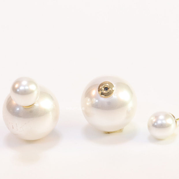 Gold plated 16mm pearl bomber studs