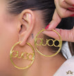 Large golden alphabet  hoops