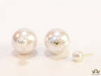 Gold plated 20mm pearl bomber studs