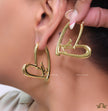 Golden heart shape hoops with alphabets