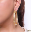 Big designer golden hoops 70mm