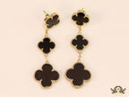 Golden and black clover dangles