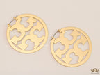 Matt Gold hoops with T motifs