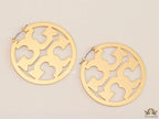 Matt Gold hoops with T motifs