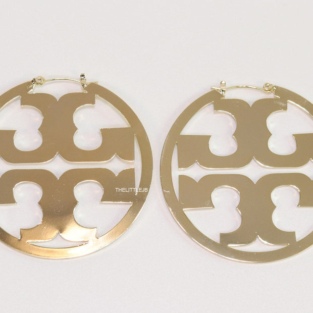 Designer gold plated hoop earrings